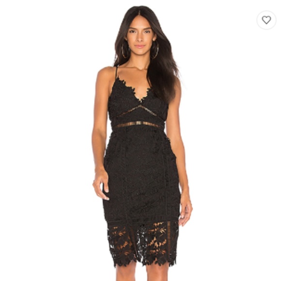 black lace crochet dress